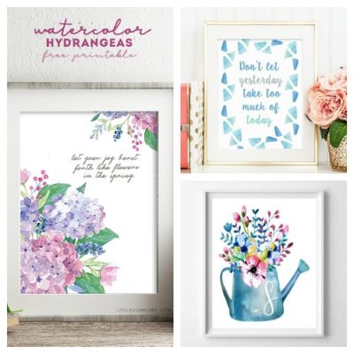20 Gorgeous Watercolor Wall Art Free Printables