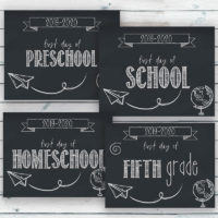 Free Printable First Day of School Signs- A Cultivated Nest