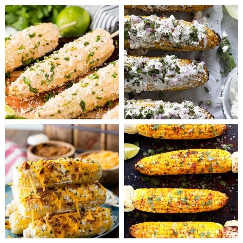 Cheesy Corn on the Cob Recipes- You are going to want to try all of these mouthwatering corn on the cob recipes! They're easy to make, and are sure to be a hit addition to any meal! | Mexican corn recipe, grilled street corn, #cornOnTheCob #corn #recipe #sideDish #ACultivatedNest