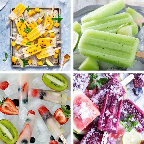 24 Homemade Healthy Popsicle to Make- Homemade popsicles are easy to make, and so delicious! Plus, you know exactly what's in them and can control their sugar content! For some great homemade fruit popsicles to try this summer, check out these 24 recipes! | rainbow popsicles, watermelon popsicles, berry popsicles, melon popsicles, #recipe #popsicle #iceCream #dessert #ACultivatedNest