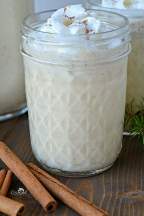 Homemade Eggnog Recipe- This is the ultimate list of easy and delicious Christmas drink recipes. Serve them at your next holiday party and everyone will rave about them for sure! | holiday drink recipes, nonalcoholic drinks, kid friendly drinks, hot drinks, cold drinks, #recipe #drinks #ChristmasDrinks #alcoholicDrinks #ACultivatedNest