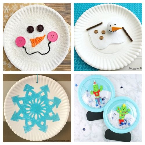 Paper Plate Snowman - Easy Winter Craft for Kids!