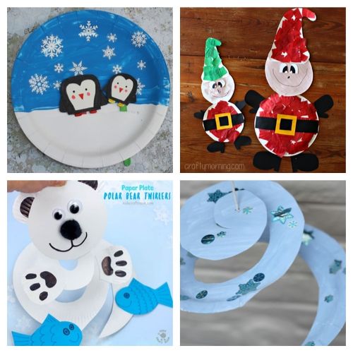 Paper Plate Snowman Craft - Winter Crafts for Kids - Easy Peasy and Fun