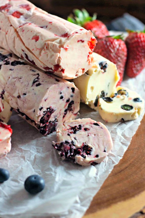 How to Make Whipped Sweet Berry Butter at Home- Make this easy homemade whipped sweet berry butter with any of your favorite berries. Add berry butter to your favorite breads, crackers, toast, and more! | #recipe #butter #berries #homemade #ACultivatedNest