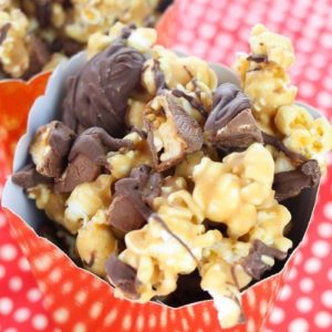 Homemade Snickers Popcorn- Dessert Popcorn- A Cultivated Nest