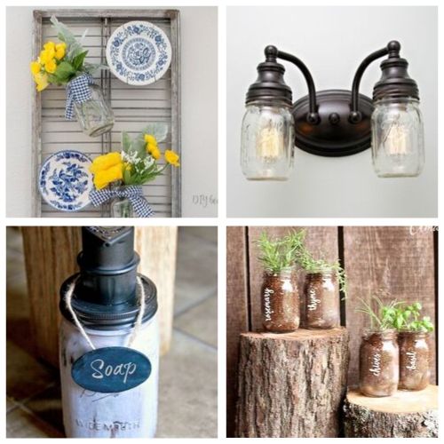 20 Creative DIY Mason Jar Crafts- If you want a fun and frugal way to update your home's decor, you need to check out these 20 beautiful DIY Mason jar decor ideas! | Mason jar craft, upcycled jar craft, what to do with leftover pasta sauce jars, #masonJar #DIY #craft #decor #ACultivatedNest