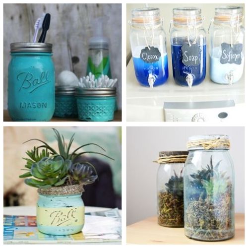20 Creative DIY Mason Jar Projects- If you want a fun and frugal way to update your home's decor, you need to check out these 20 beautiful DIY Mason jar decor ideas! | Mason jar craft, upcycled jar craft, what to do with leftover pasta sauce jars, #masonJar #DIY #craft #decor #ACultivatedNest