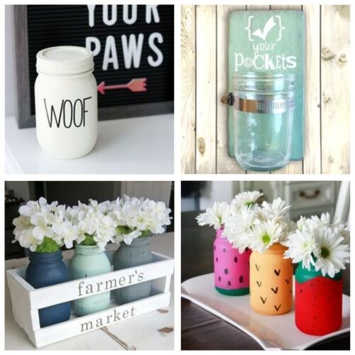 Rae Dunn-Inspired Mason Jar Utensil Holders - Mason Jar Crafts Love