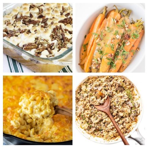 20 Delicious Holiday Side Dishes- Everyone in your family will be impressed by these delicious Christmas side dishes! They are easy to make and are sure to be a big hit! | Christmas dinner recipe, #Christmas #recipe #sideDishes #food #ACultivatedNest