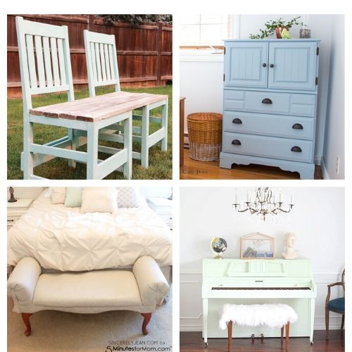 16 Furniture Makeover Decor Projects- All of these inspiring DIY furniture makeovers are a lovely way to breathe life back into old furniture. And they're easy to do! | thrift store makeover, painted furniture, #DIY #furnitureMakeover #decor #diyProject #ACultivatedNest