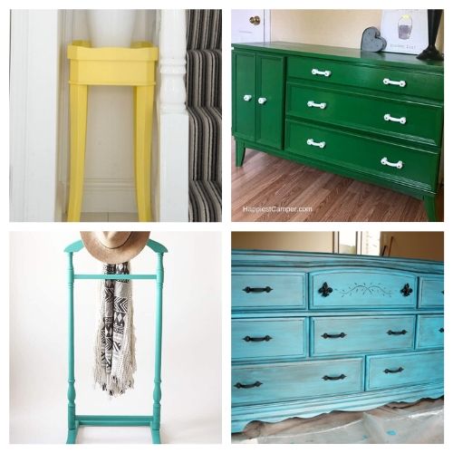 16 Inspiring Furniture Makeover DIY Projects- All of these inspiring DIY furniture makeovers are a lovely way to breathe life back into old furniture. And they're easy to do! | thrift store makeover, painted furniture, #DIY #furnitureMakeover #decor #diyProject #ACultivatedNest