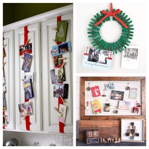 8 Creative Ways to Display Christmas Cards- Are you looking for ways to display that pile of Christmas Cards? Check out these cool Christmas card display holders! These are really great DIY Christmas projects that are suitable for people of all skill levels! | #Christmas #ChristmasCardDisplay #diy #ChristmasDecor #ACultivatedNest