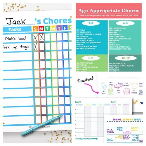 16 Fun Preschool Chore Charts- If you want to motivate your child to contribute and become responsible, these 16 fun preschool chore charts are an easy way to do it! | #choreCharts #kidsChores #choreChartsForKids #chores #ACultivatedNest