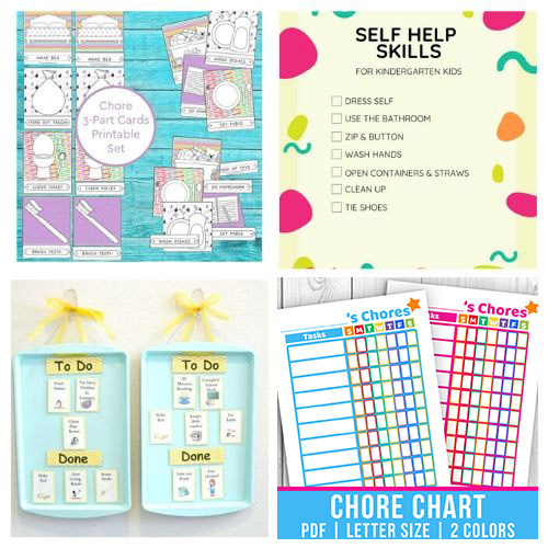 16 Fun Chore Charts for Young Kids- If you want to motivate your child to contribute and become responsible these 16 fun preschool chore charts are an easy way to do it! | #choreCharts #kidsChores #choreChartsForKids #chores #ACultivatedNest