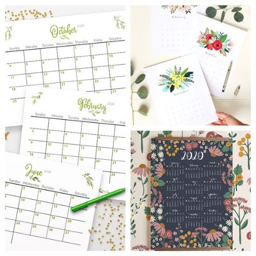 20 Free Printable 2020 Calendars- If you need a new calendar for 2020, you have to check out these 20 free printable 2020 calendars! There are so many fun and pretty designs to choose from! | #freePrintables #printableCalendar #printable #freePrintable #ACultivatedNest