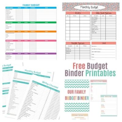 20 Free Printable Budget Templates- A Cultivated Nest