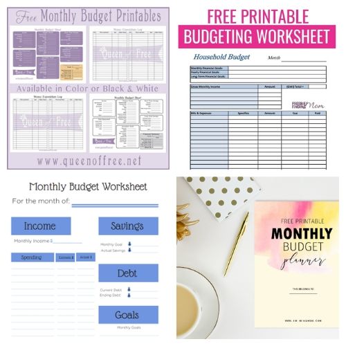 Monthly Budget Planners - 20 FREE Printables