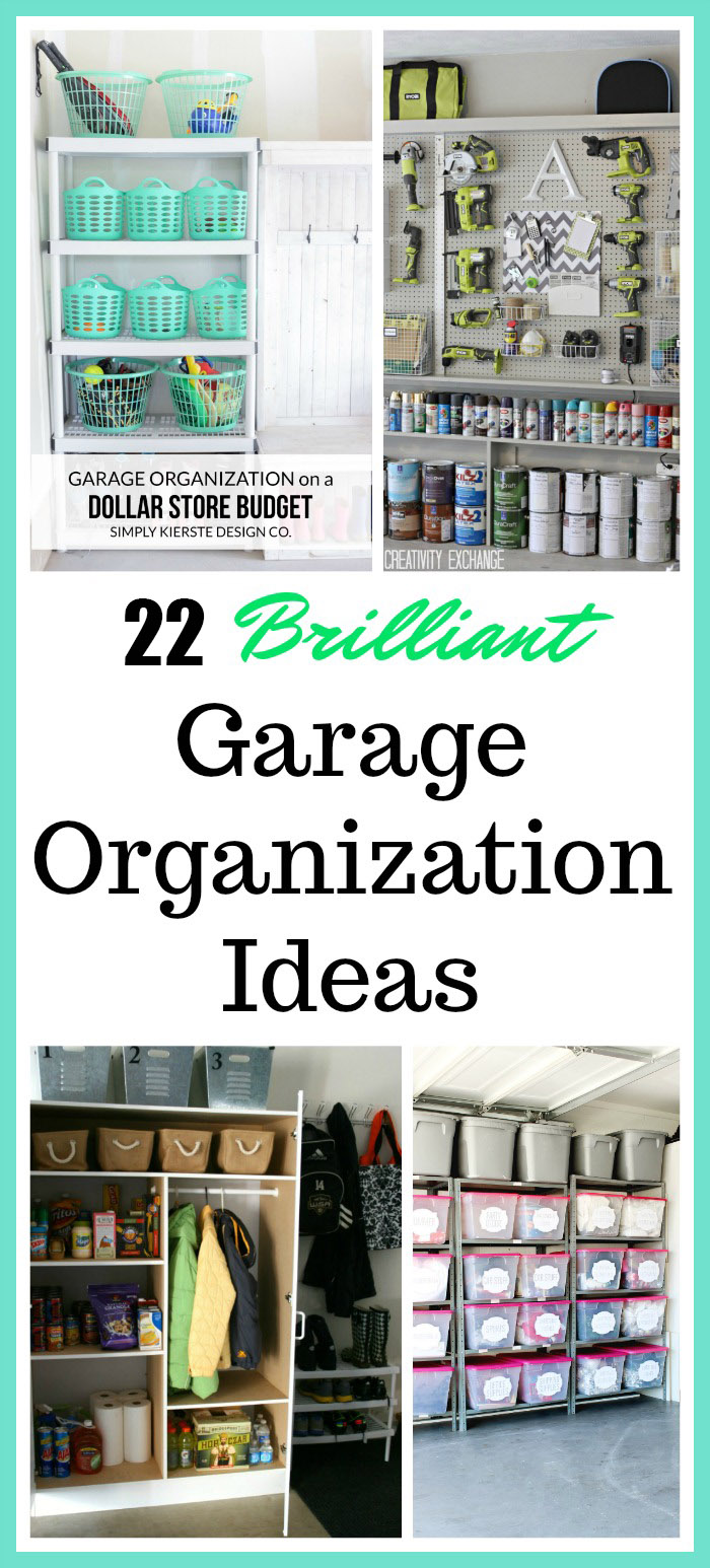 22 Brilliant Garage Organization Ideas - Get your garage in shape with these brilliant garage organization ideas. Organize your tools, seasonal decor & other items with these great ideas! | #garageOrganization #garage #organizingTips #organization #ACultivatedNest