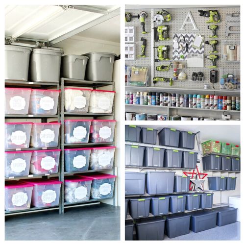 22 Brilliant Garage Organization Ideas - Get your garage in shape with these brilliant garage organization ideas. Organize your tools, seasonal decor & other items with these great ideas! | #garageOrganization #garage #organizingTips #organization #ACultivatedNest