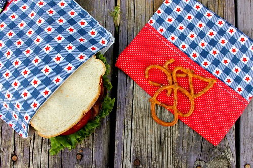 Sew reusable sandwich baggies