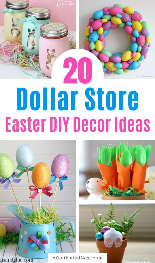 20 Dollar Store Easter DIY Decor Ideas 