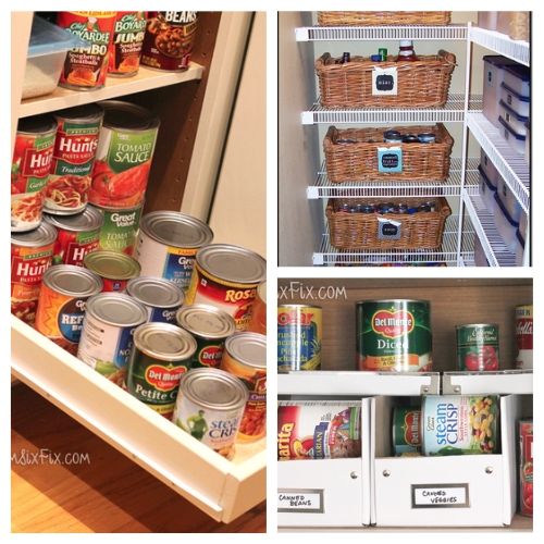 Make a canned food dispenser. Get organized! 