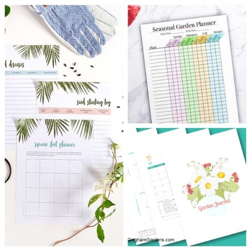 10 Free Printable Garden Planners- These free printable garden planners will help you plan your best garden ever! Whether you're growing vegetables or flowers, they're sure to help! | #gardening #gardenPlanner #gardeningTips #vegetableGarden #ACultivatedNest