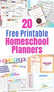 20 Free Printable Homeschool Planners