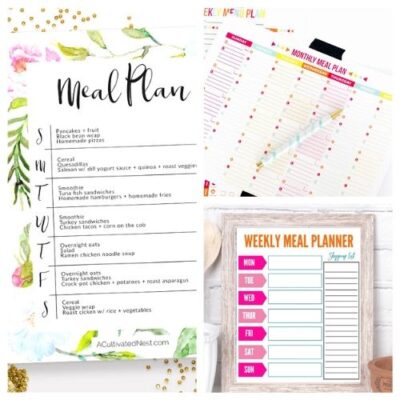 20 Free Printable Meal Planners