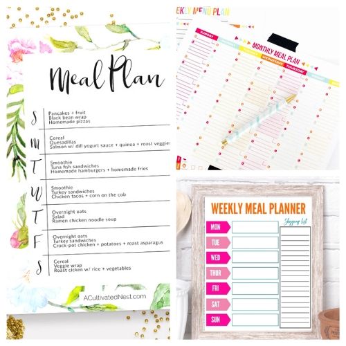 printable meal planner template