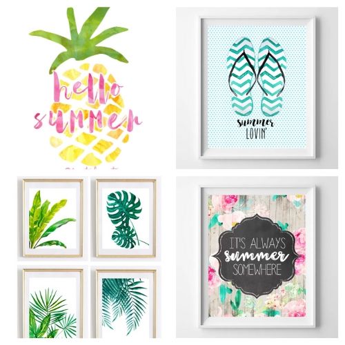 20 Free Wall Art Prints for Summer- Use these free summer wall art printables to add some summer style to your home's decor on a budget! These adorable free printables are just what you need! | #freePrintables #printables #summer #wallArt #ACultivatedNest