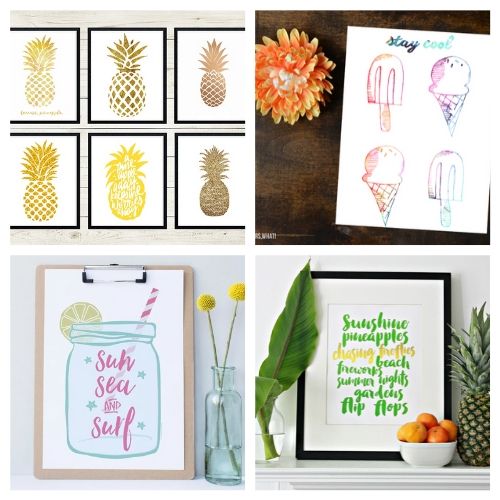 20 Free Summer Wall Artwork Printables- Use these free summer wall art printables to add some summer style to your home's decor on a budget! These adorable free printables are just what you need! | #freePrintables #printables #summer #wallArt #ACultivatedNest