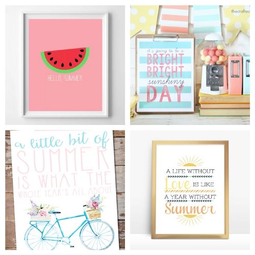 20 Free Summer Wall Art Prints- Use these free summer wall art printables to add some summer style to your home's decor on a budget! These adorable free printables are just what you need! | #freePrintables #printables #summer #wallArt #ACultivatedNest