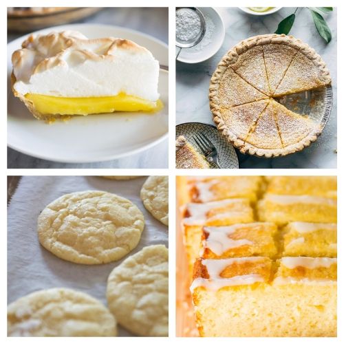 20 Incredible Baked Desserts with Lemon- When you sink your teeth into these incredible lemon dessert recipes you will be amazed! The flavors are so deliciously bright and refreshing! | summer lemon recipes, citrus recipes, citrus desserts, #lemon #recipe #dessert #dessertRecipe #ACultivatedNest