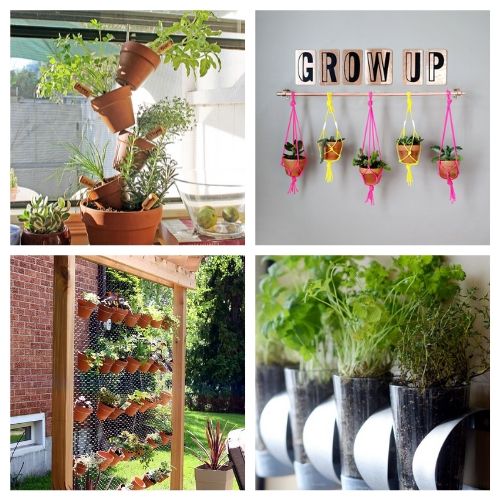 20 Easy Herb Garden DIY Planter Ideas- You'll always have fresh herbs on hand when you make any of these DIY herb garden ideas! They are so easy to make and add style to your space! | indoor herb garden, outdoor herb garden, #herbGarden #gardening #DIY #indoorGardening #ACultivatedNest