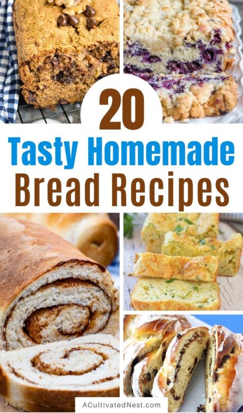 20 Delicious Homemade Bread Recipes- A Cultivated Nest