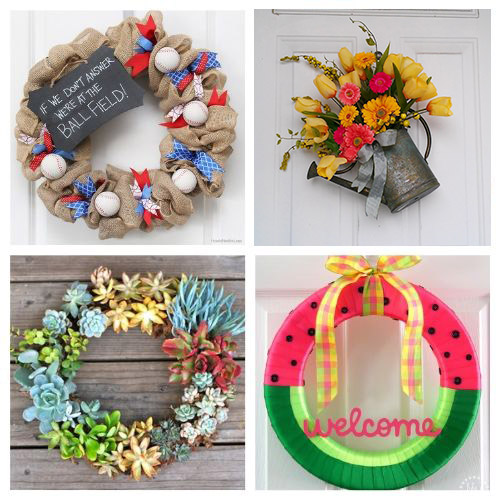 20 Beautiful Wreath Summer Decor DIYs- Learn how to make these beautiful DIY summer wreaths! They are all gorgeous and a great way to add some summery style to your space! | #diyWreaths #wreaths #DIY #summerDecor #ACultivatedNest