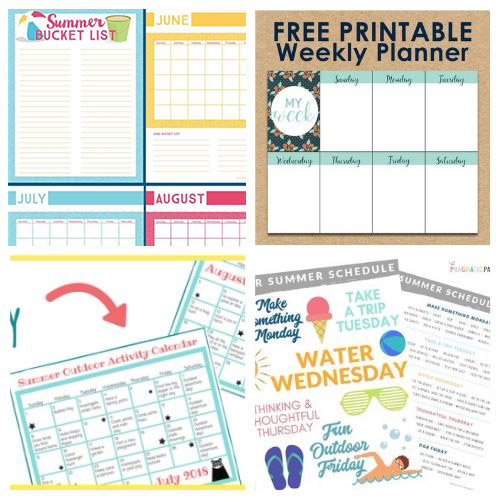 20 Summer Planner Free Printables- Plan for the best summer ever with this list of free printable summer planners! Use them to organize your days so you'll have plenty of time for summer fun! | #planner #freePrintable #summer #freePrintables #ACultivatedNest