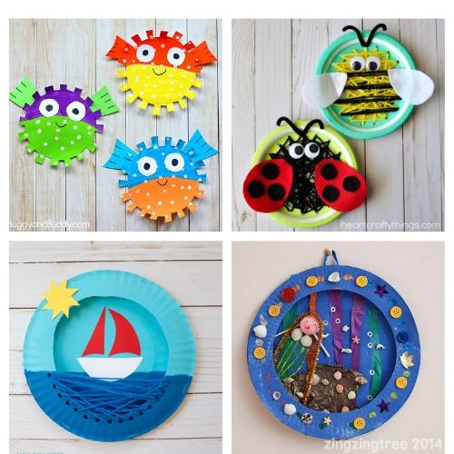 Paper Plate Watermelon - Paper Plate Crafts - Easy Peasy and Fun