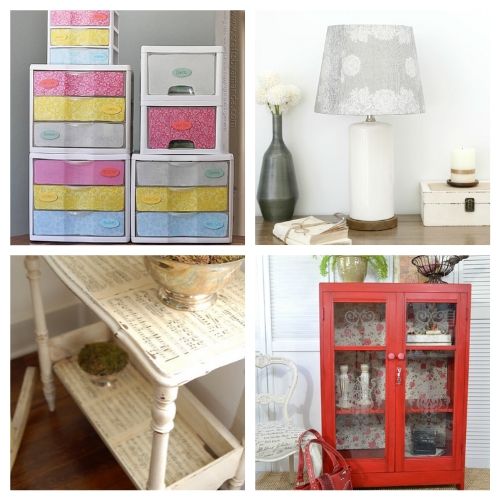 20 Creative DIY Decoupage Projects- Get ready to make some gorgeous DIY decor with these creative decoupage DIY projects. These Mod Podge DIYs will help make your old decor beautiful! | #DIY #modPodge #diyProject #decoupage #ACultivatedNest