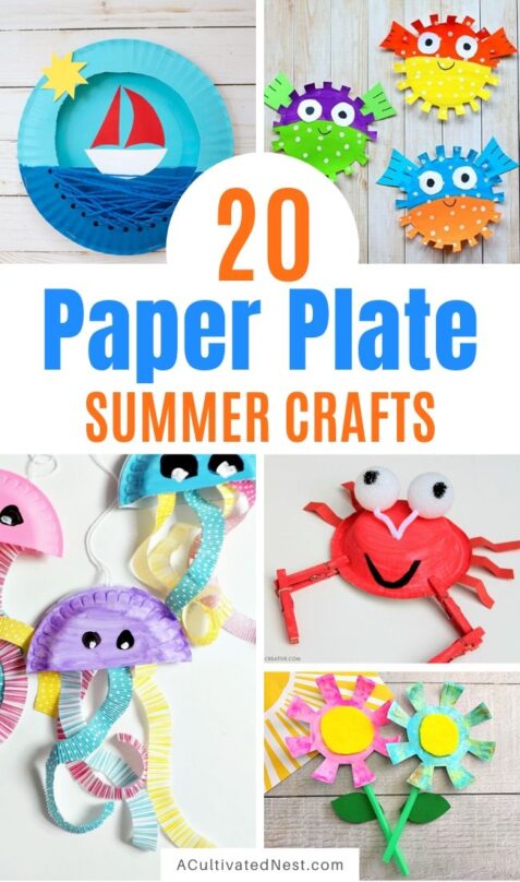 20 Summer Paper Plate Crafts for Kids- A Cultivated Nest