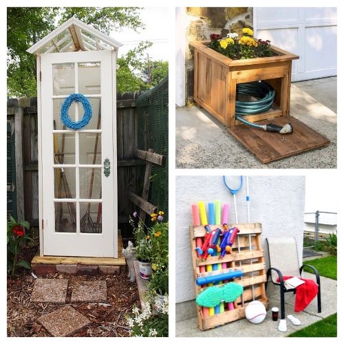 20 Creative Backyard Organizing Ideas- Get everything in order with these creative backyard organizing ideas! You can get your yard neat and tidy with these storage tips and hacks! | #organizingTips #organization #backyard #organize #ACultivatedNest