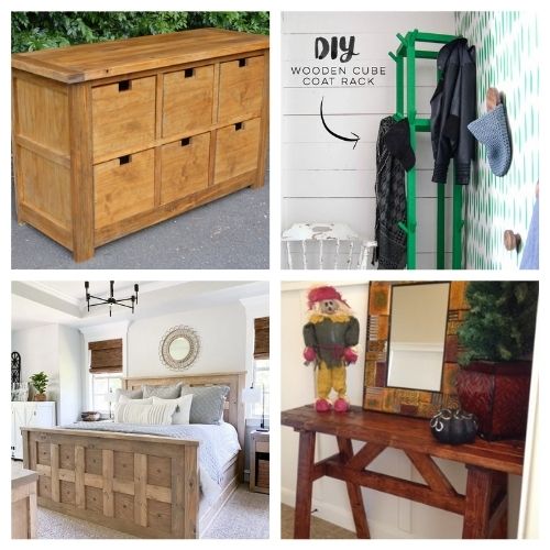 20 Wood Furniture Projects- These 20 magnificent DIY wood furniture ideas will help you update your home's décor on a budget! There are so many great ideas to try! | #DIY #diyProjects #diyFurniture #diyDecor #ACultivatedNest