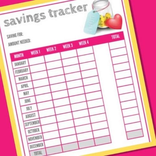 Free Printable Savings Tracker- These fabulous free printable savings trackers will help you get your finances in order and ready for whatever you are saving for! | #savingsTracker #saveMoney #moneySavingTips #freePrintables #ACultivatedNest