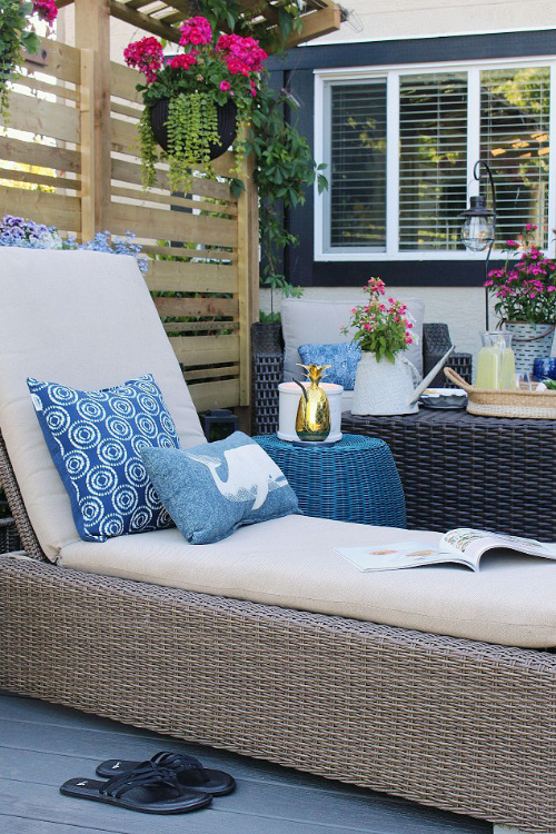 Clean Your Outdoor Cushions- Your yard is going to look fabulous with these brilliant backyard cleaning tips! It will be ready for entertaining, sipping on sweet tea, or resting. | how to clean your patio, how to clean your fence, how to clean your backyard, #cleaningTips #cleaning #backyard #yard #ACultivatedNest