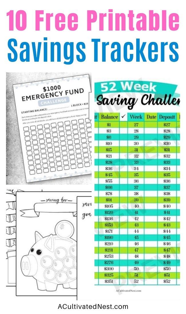 Paper & Party Supplies Savings Challenge Savings Tracker Printable