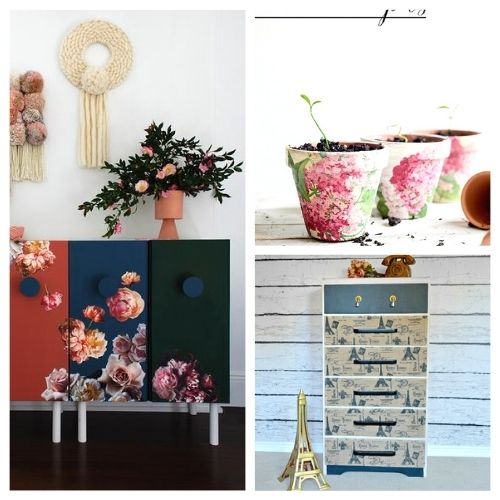 20 Creative Decoupage DIY Projects- Get ready to make some gorgeous DIY decor with these creative decoupage DIY projects. These Mod Podge DIYs will help make your old decor beautiful! | #DIY #modPodge #diyProject #decoupage #ACultivatedNest