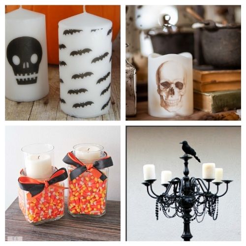 20 Spooky Halloween Candle DIYs- These spooky DIY Halloween candles are exactly what your home needs. They are fun to make and creepy enough to add some flair to your space! | #Halloween #diyProjects #diyCandles #HalloweenCrafts #ACultivatedNest