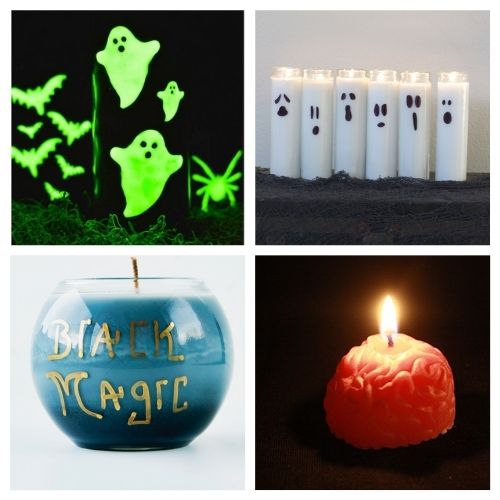 20 Spooky Halloween Candles You Can Make- These spooky DIY Halloween candles are exactly what your home needs. They are fun to make and creepy enough to add some flair to your space! | #Halloween #diyProjects #diyCandles #HalloweenCrafts #ACultivatedNest