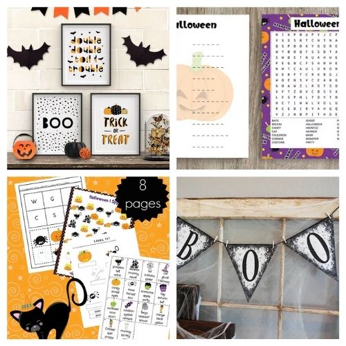 20 Halloween Free Printable Wall Artworks and Activities- These spooky Halloween free printables are the perfect way to update your décor for Halloween, or find fun free activities for your kids! | #freePrintables #Halloween #HalloweenPrintables #kidsActivities #ACultivatedNest